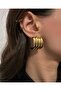 Four Row Tubular Earrings - 2