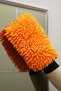 1Pc Orange Pasta Microfiber Cleaning Glove Mop And Car Washing Drying Glove Mop
