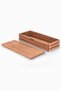 3Line Horizontal Utensil and Pen Holder - with Lid - Made of Cherry Wood - 19.1 cm X 7.7 cm X 4.1 cm - 6