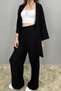 Women's Palazzo Trousers - Kimono Set - - 2