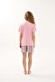 Shirt Collar Viscose 3-Piece Women's Pajama Set - 2