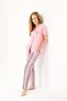 Shirt Collar Viscose 3-Piece Women's Pajama Set - 4