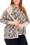 Special Design Twinset Cardigan and Undershirt Set with Snake Jacquard Detail - 5