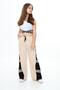 Girl's 100% Cotton Garnished Oversize Wide Leg Sweatpants - 2