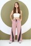 Children's Oversize 100% Cotton Wide-Leg Sweatpants with Elastic Waist - 4