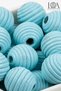 Colorful Wooden Beads - Pacifier Chain - Keychain - Wooden Beads - Baby Blue Beehive Motif 5 Pieces - 2