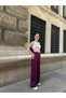 Women's Double Fabric High Waist Palazzo Pants - 4