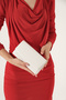 Women's White Leather Mini Box Shoulder Evening Dress Bag - 4