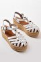 684-02 White Orthopedic Genuine Leather Wedge Women's Sandals - 3