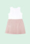 White Girl's Butterfly Pattern Printed Eid Knitted Dress Tkdss24El00008 - 2