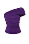 Flexible Purple Knitted Blouse - Single Shoulder Derapeli, TWOSS24BZ00214 - 6