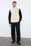 Ecru Men's Regular Fit Winter Velvet Vest Tmnaw23Ye00013 - 3