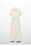 Long Jumpsuit with Belt - 3
