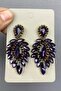 Purple Gold Bridal Henna Crown and Earrings - 2