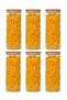Set of 6 1300 ml Bamboo Jar with Lid Spice Jar Vacuum Borosilicate Glass Krdln
