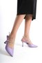 Women's Heeled Shoes Open Back Jewelled Side Buckle New Season Heel 9cm - 4