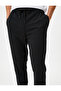 Jogger Sweatpants with Stitching Detail, Lace at Waist and Pocket - 5