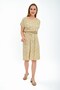 93030312 Doc.vis. Crispy Waist Elastic Bat Sleeve Dress Ecru-yellow - 3