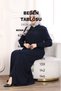Women's Mevlana Zippered Summer Full Length Ferace Hijab Clothing New Season Navy Color Ferace - 8