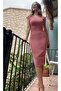 Dusty Rose Long Pencil Dress - 3