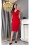 Red Long Pencil Dress