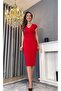 Red Long Pencil Dress - 3