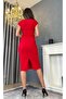 Red Long Pencil Dress - 6
