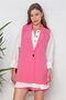 Women's Boyfriend Side Tied Vest Fuchsia