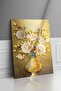 Gold Vase Flowers Canvas - Canvas Painting - 3