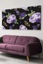 Purple Flowers Butterfly One Piece Canvas - Canvas Painting