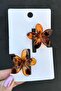 Set of 2 Brown Lotus Collet Clasps - 2