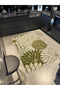 Green Snowflake Color Woven Base Washable Carpet Miravip8324 - 2