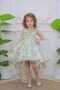 Short Front Long Back Floral Pattern Stone Detailed Girls' Formal Dress - 3
