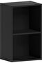 Bookcase and accessory Display Unit of wood 2Tier Black - 6