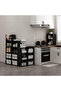 Bookcase and accessory Display Unit of wood 3Tier Black - 3