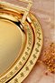 2'li Metal Oval Sunum Tepsisi CKR3346 Gold 48x32 cm ve 40x29 cm - 5
