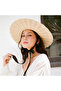 Women's Large Wide Brim Wavy Ruffles Handmade Organic Straw Hat