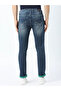 Mid Rise Faded Jeans with Button Closure - 4