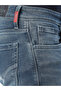 Mid Rise Faded Jeans with Button Closure - 5