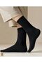 5 Pairs Unisex Plain Black Tennis Socks College Socks Women Men Socks - 2