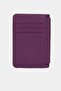 9098 Genuine Leather Multi-Purpose Magnetic Women's Wallet Portfolio Purple - 4
