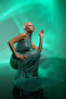 Long Green Sequined Belted Dress - 3