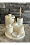 Sugar Marble 7-Piece Bathroom Set Special Series New Marble Handles with Matte Gold Accessories 1St Class - 3
