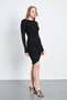 Women's Crew Neck Viscose Camisole Skirt Flounce Midi Dress - Black - 5