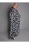 Women's White Purple Crew Neck Long Sleeve Side Slit Summer Viscose Mom Jersey T-Shirt Blouse - 2