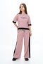 Girl's 100% Cotton Oversize Half Sleeve Top and Bottom Tracksuit Set - 3