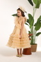 Ruffled Collar, Ruffled Long Skirt, Special Cut Girls' Evening Dress - with Accessories as a Gift - 2