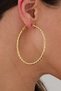 Stud Hoop Large Size Earrings