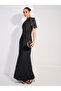 Embellished Cape Empire Waist Maxi Dress - 5