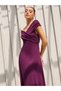 Off Shoulder Neck Pleated Detail A-Line Maxi Dress - 3